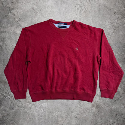 Sweat rouge Tommy Hilfiger sans capuche – Taille M