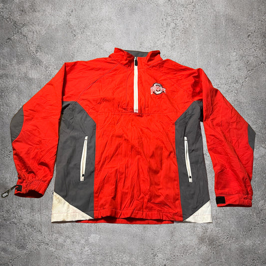 Veste à demi-zip rouge et gris - Taille L