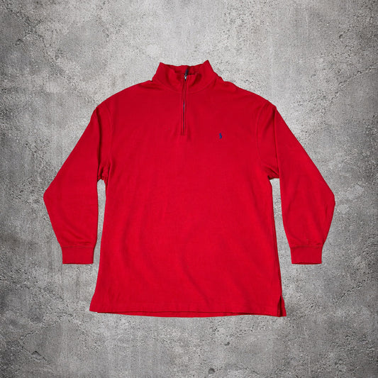 Pull rouge quart de zip Ralph Lauren – Taille XXL