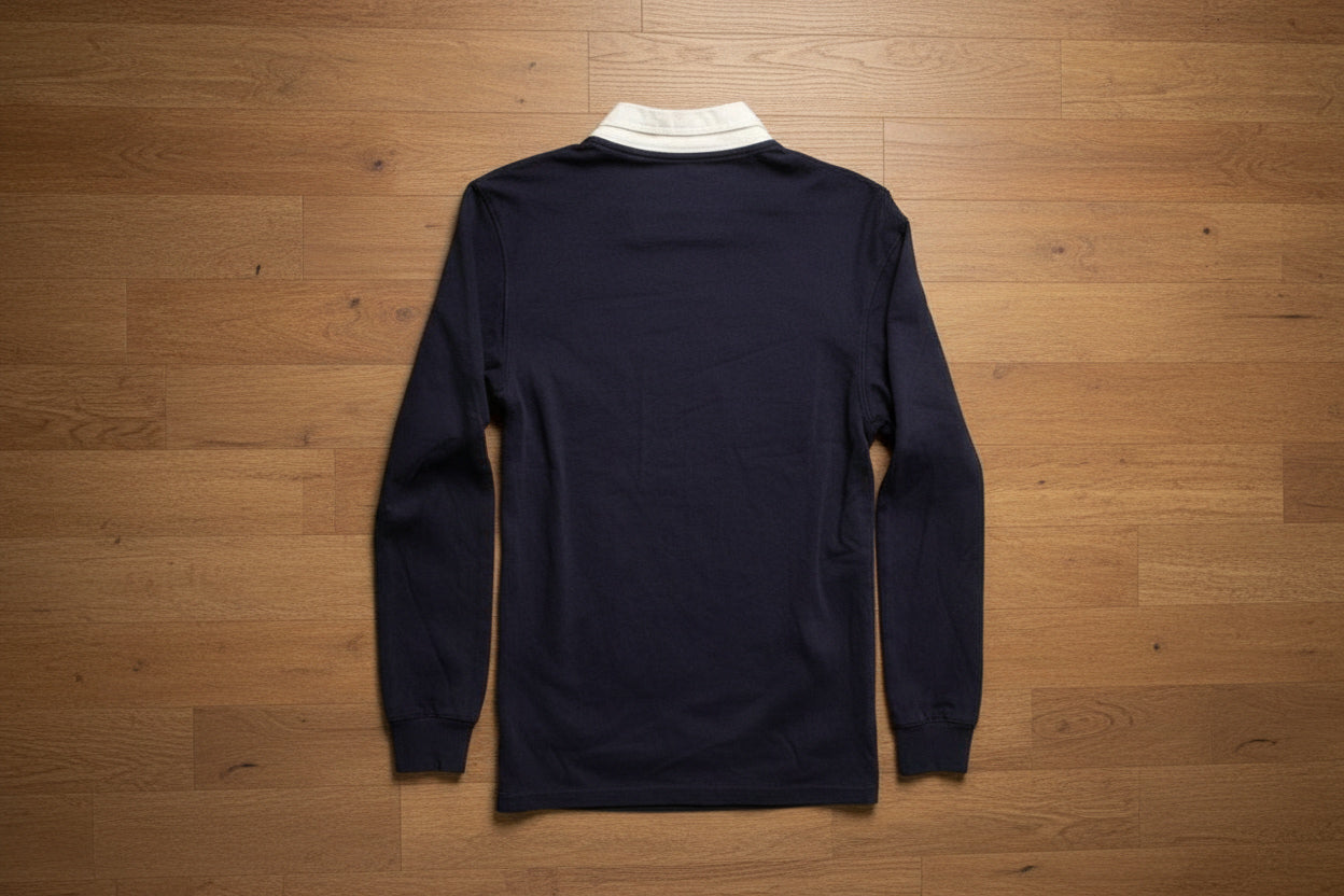 Sweat polo bleu marine rayé – SS.CARMEN