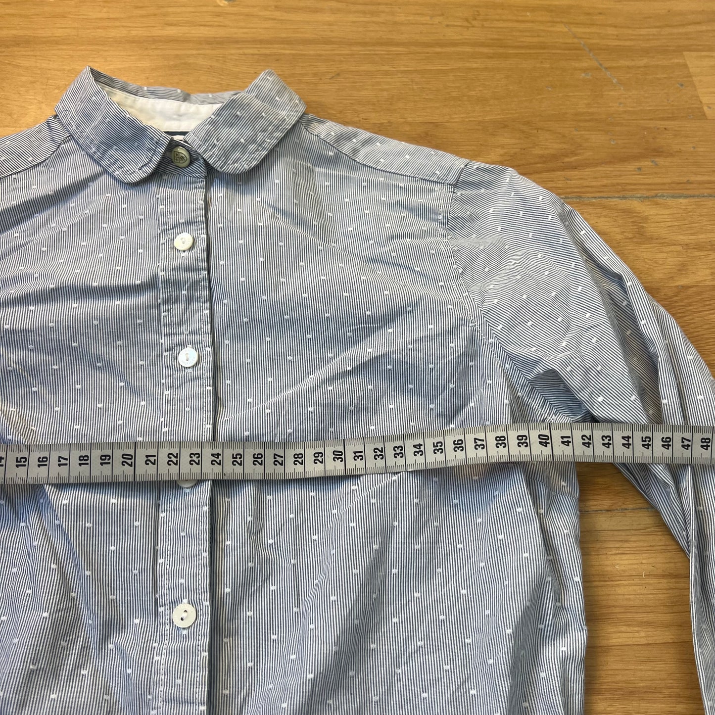 Chemise rayée bleu clair et blanc - Tommy Hilfiger - Taille 2