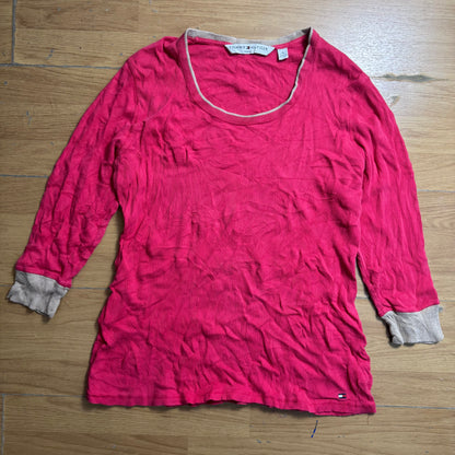 Top manches longues rose - Tommy Hilfiger - Taille XL