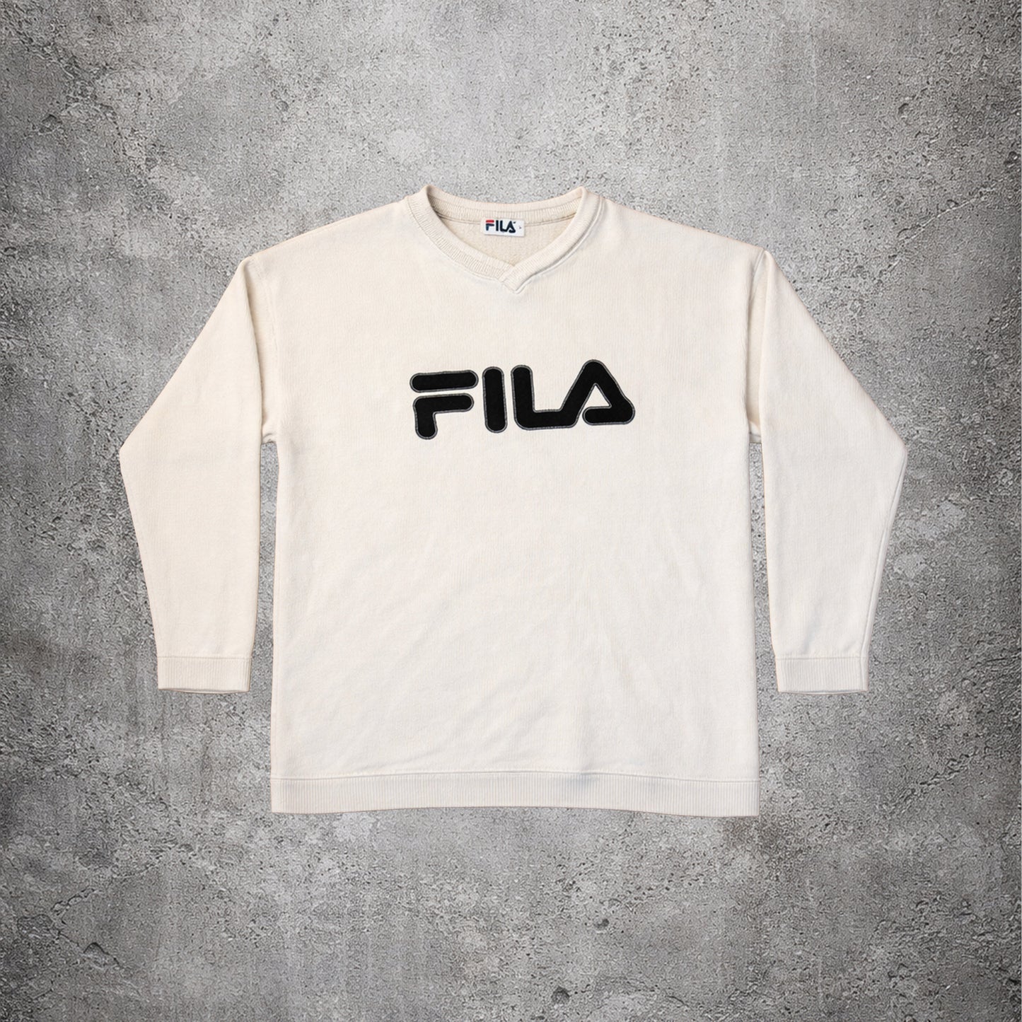 Pull blanc col V - Fila - Taille L