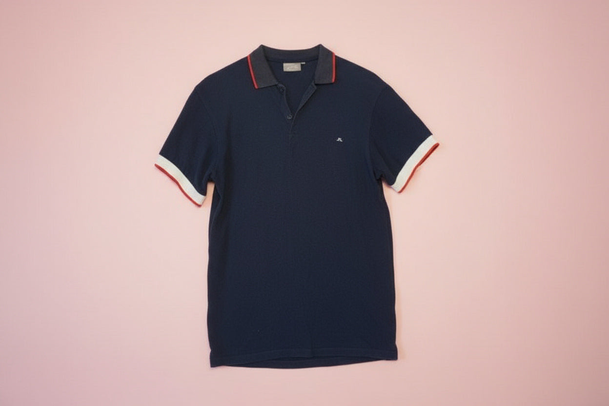 Polo bleu marine en coton – BY ZAINAB