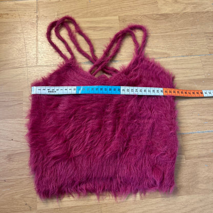 Top court fuchsia très doux avec bretelles réglables by ZAINAB