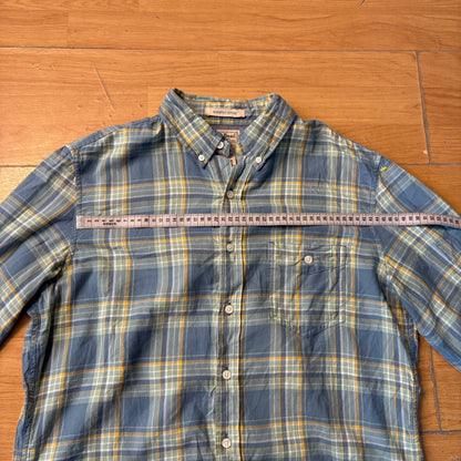 Chemise à carreaux bleu et jaune - L.L. Bean - Taille M