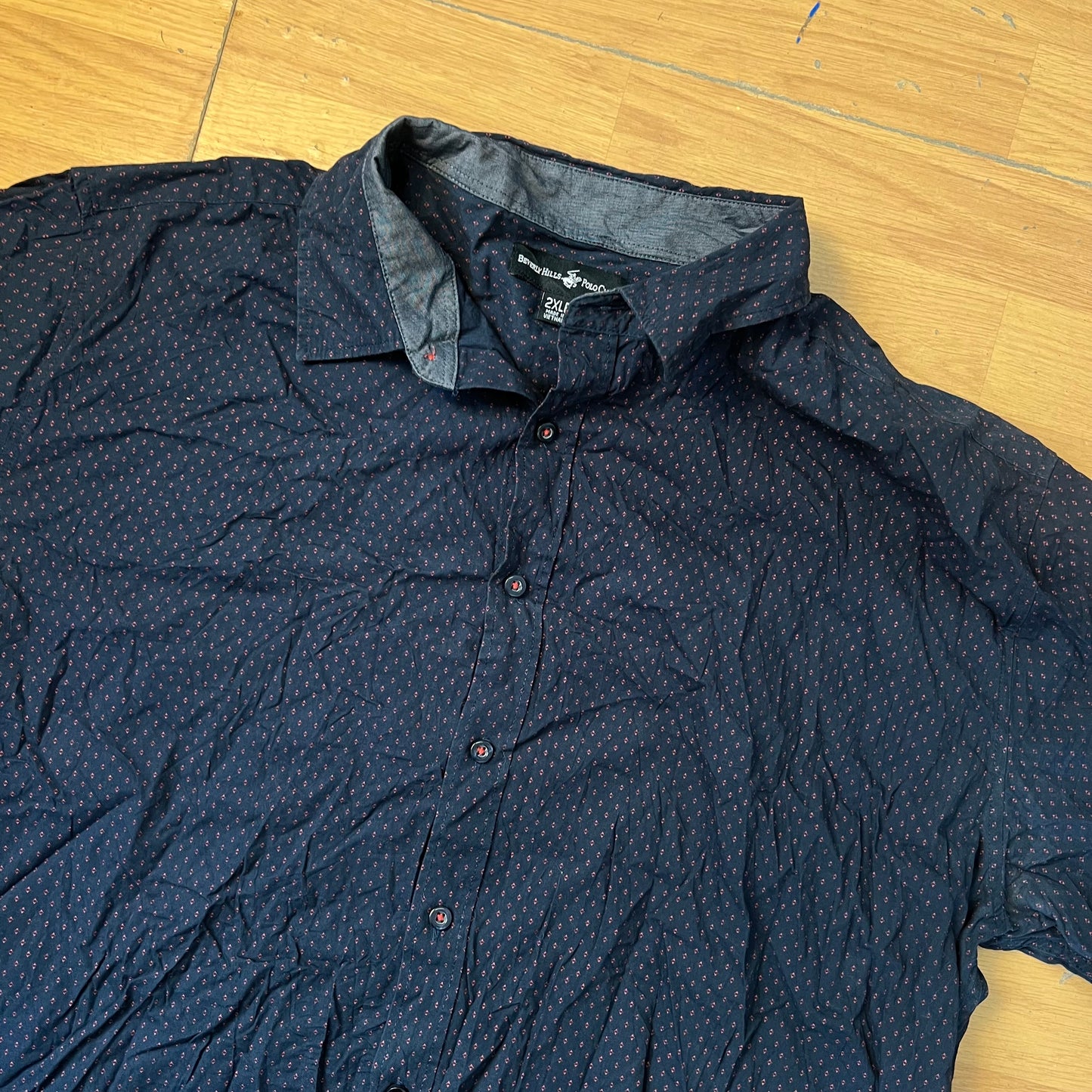 Chemise manches courtes bleu foncé - Beverly Hills Polo Club - Taille XXL