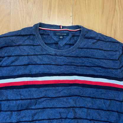Pull rayé bleu - Tommy Hilfiger - Taille XXL