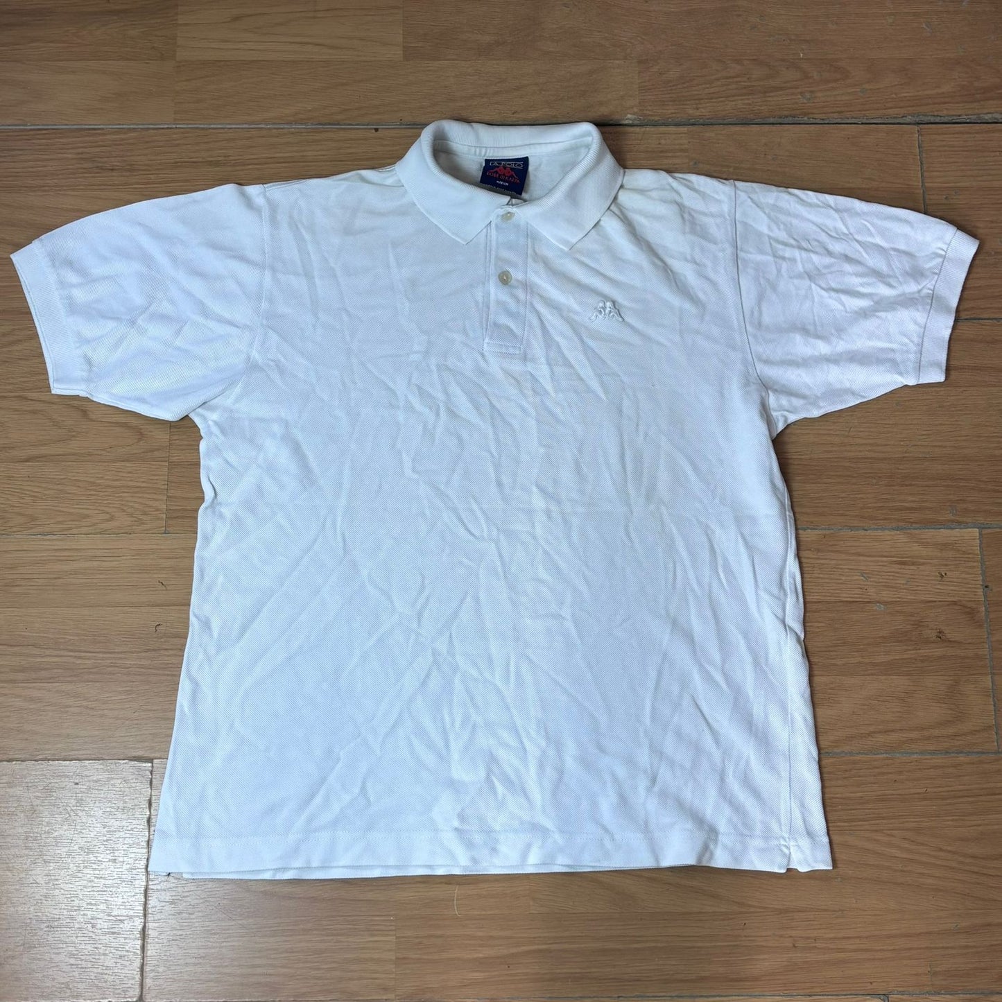 Polo Kappa – Taille M (coton, blanc)