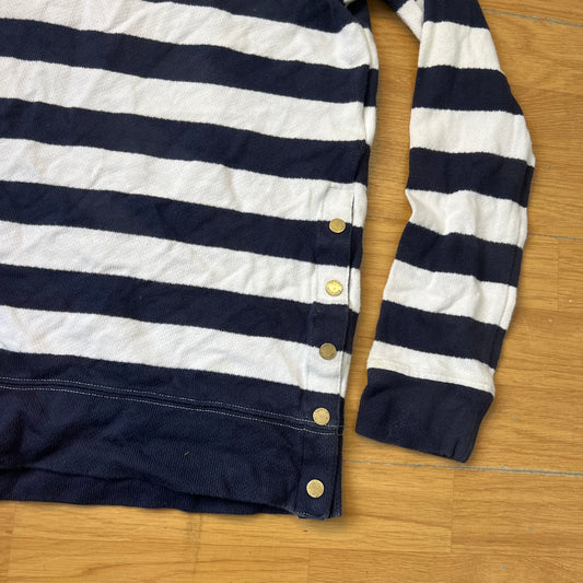 Top manches longues rayé blanc et bleu - Tommy Hilfiger (femme) - Taille S