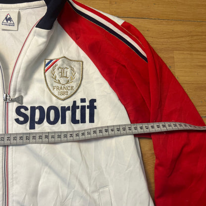 Veste sportive blanc, bleu et rouge - Le Coq Sportif France 1882