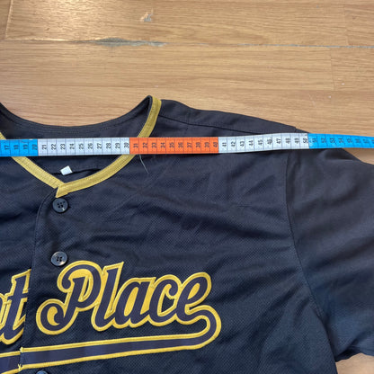 T-shirt baseball noir et or - Point Place - Taille L