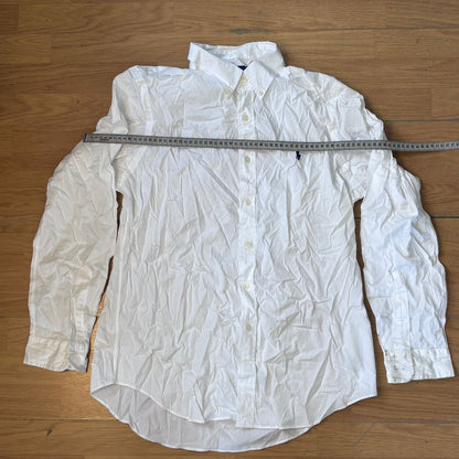 Chemise Ralph Lauren – Blanche – Taille L – Logo bleu