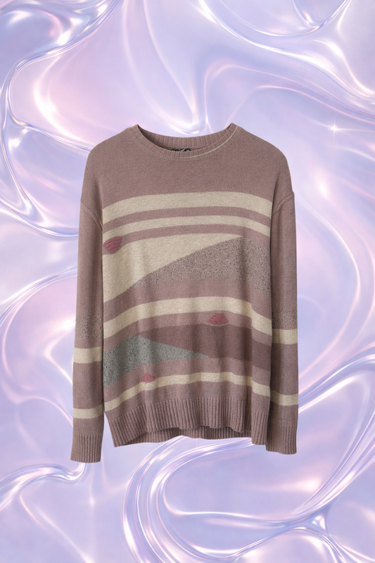 Pull rose et gris - San Marcello - by DARCY