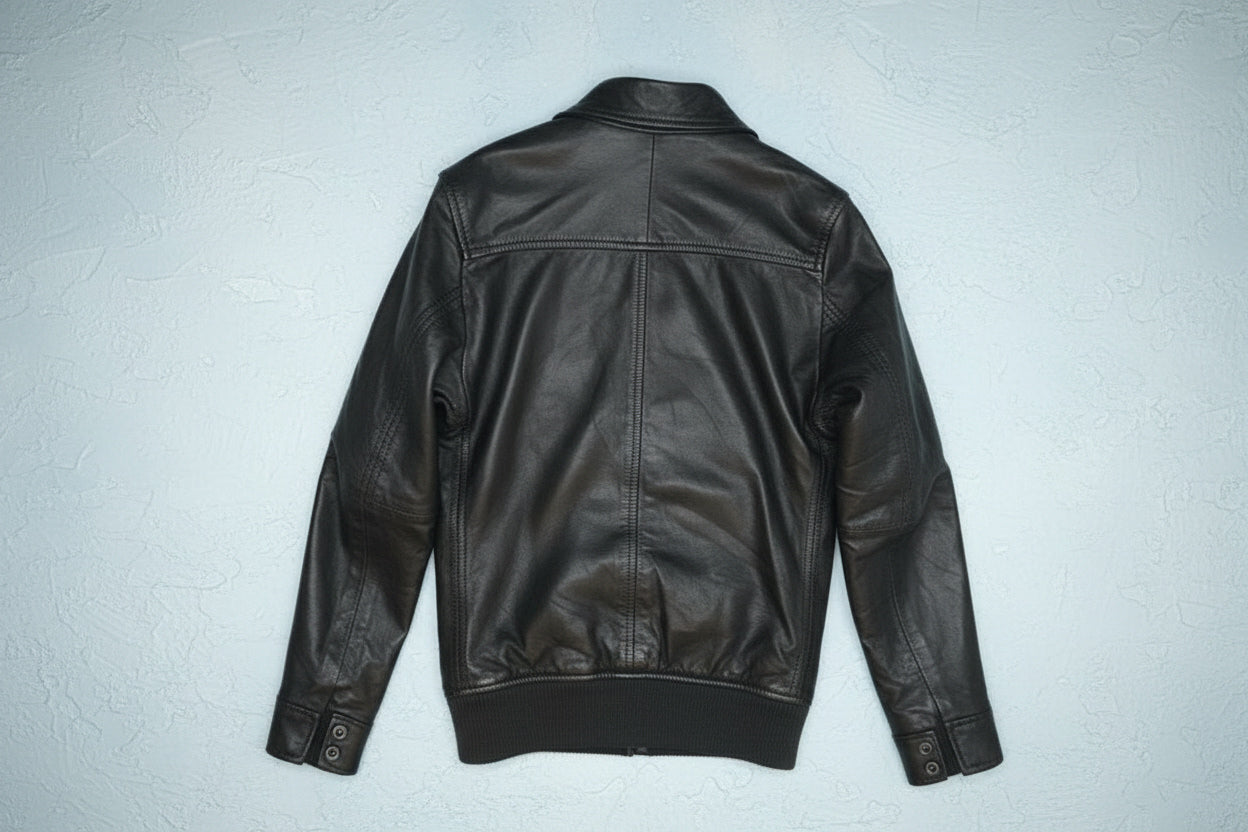 Veste En Cuir - Noir - by MIA - Taille : 38