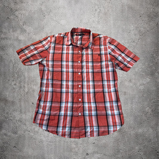 Chemise courte orange tartan - Volcom - Taille M