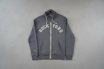 Hoodie gris zippé – taille M