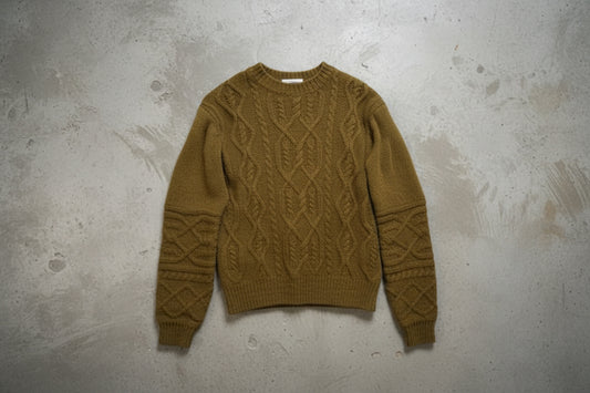 Pull vert brun chiné – by Zainab