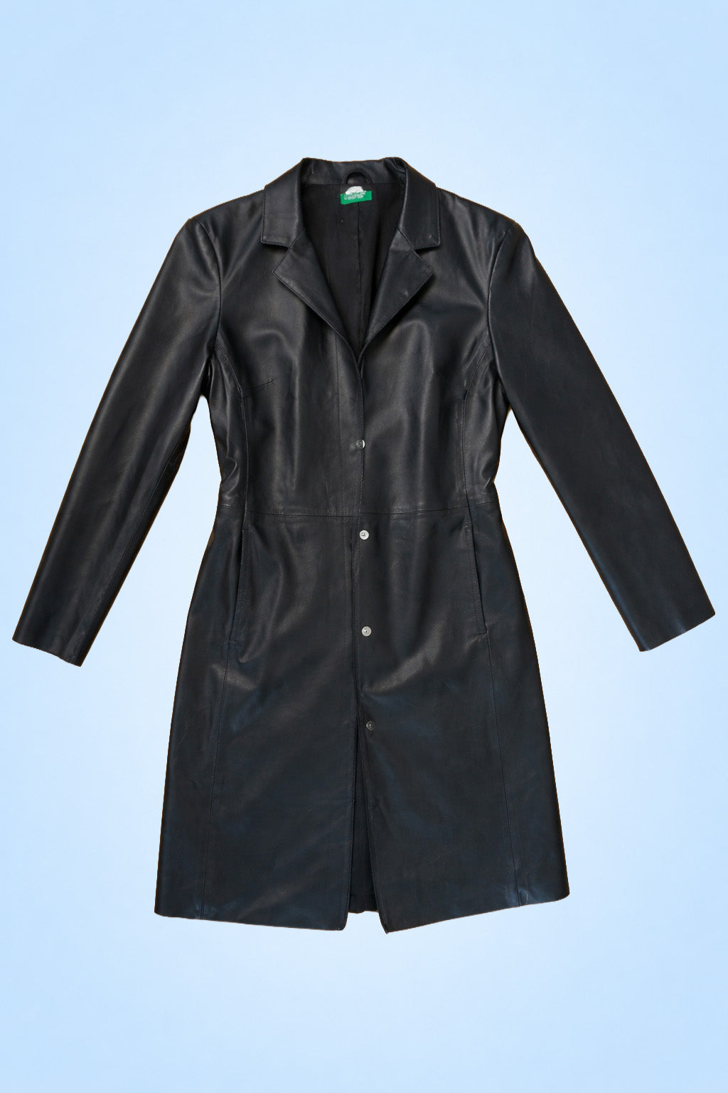Veste en cuir noire United Colors of Benetton By PRMEC