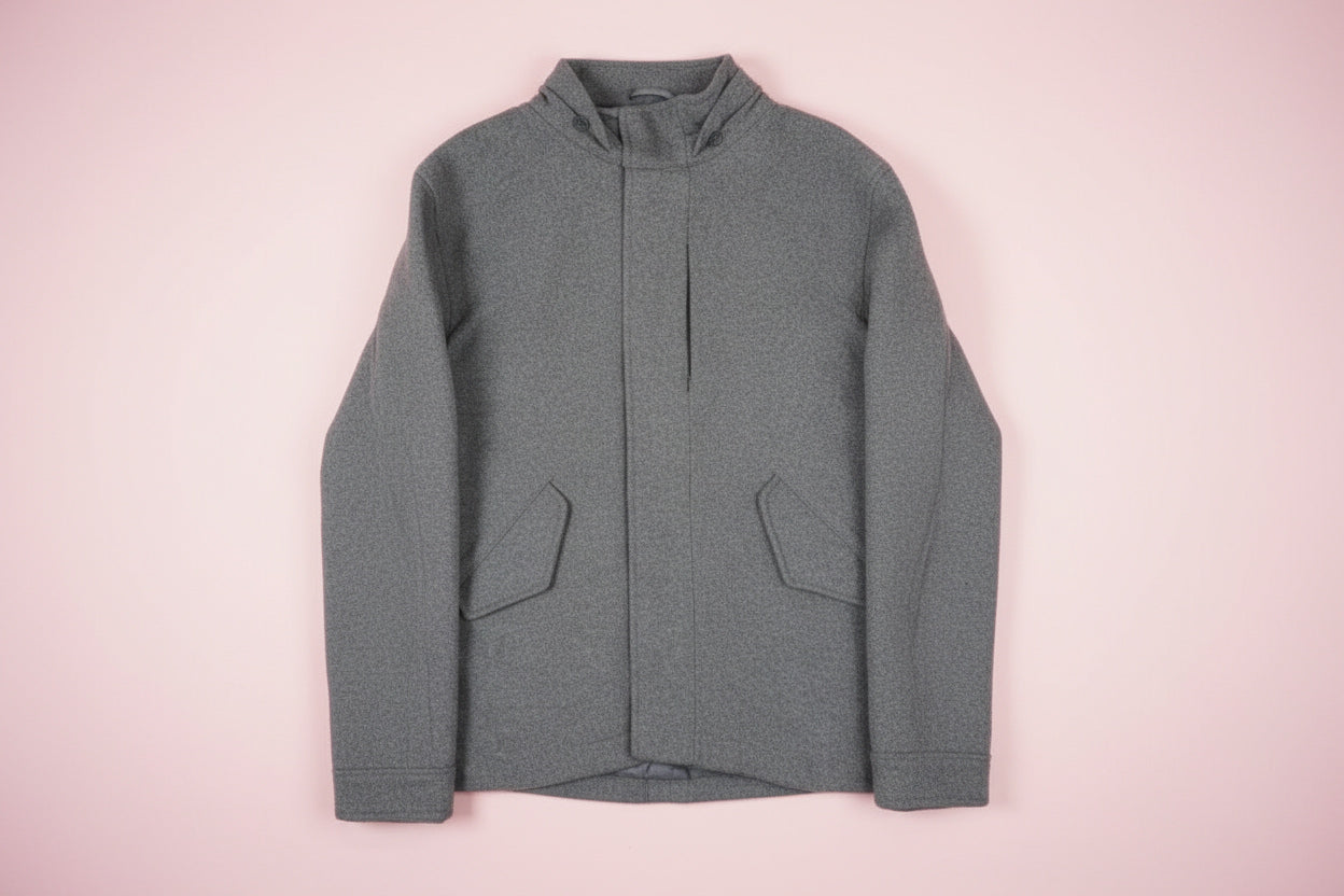 Veste chaude en laine grise – by Zainab