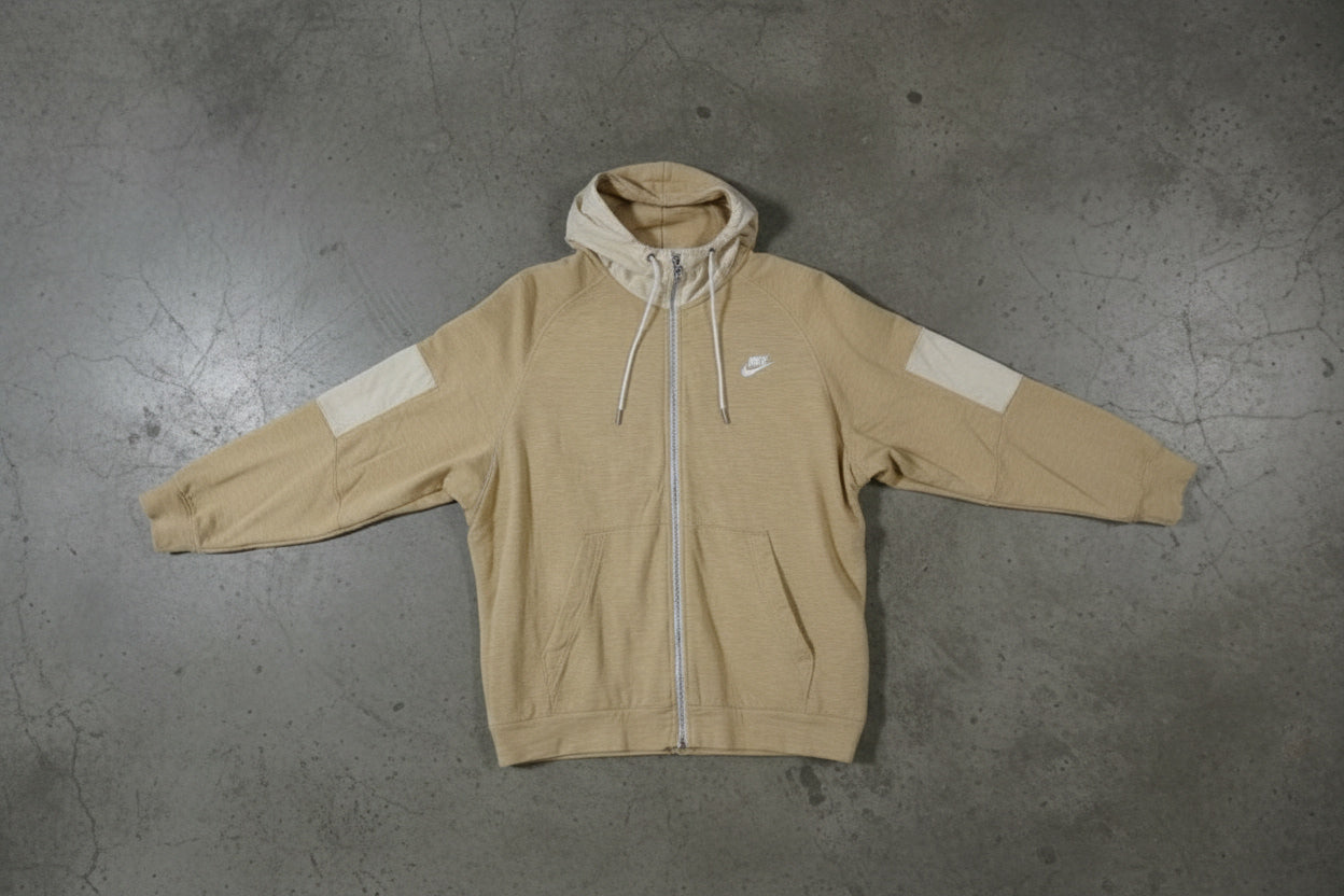 Hoodie zippé Nike beige – taille M