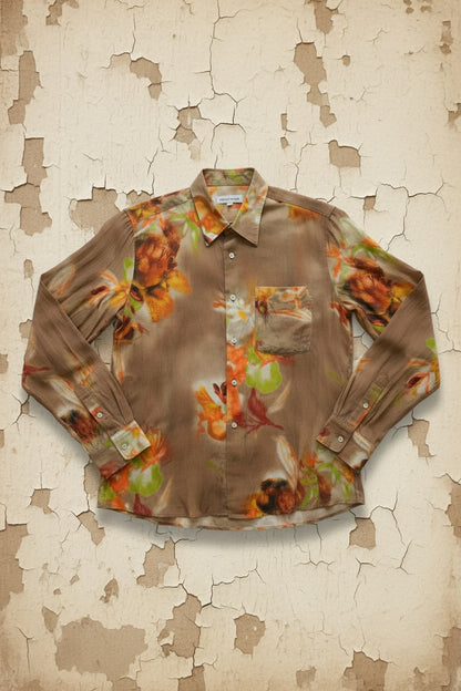 Chemise Brun Floral - Taille L - By CHRIS