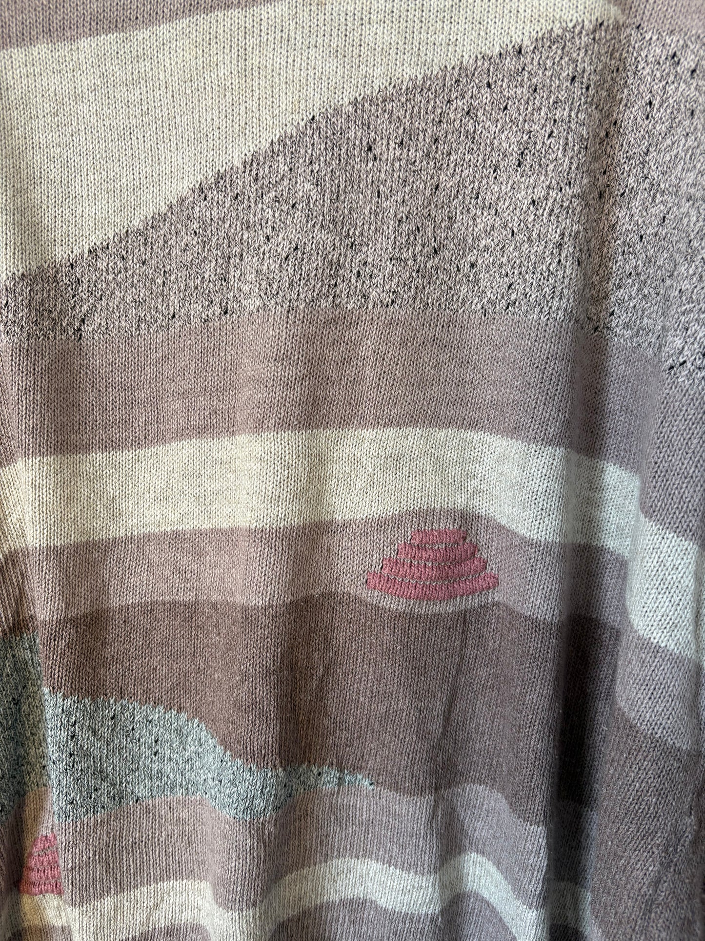 Pull rose et gris - San Marcello - by DARCY - Taille 48