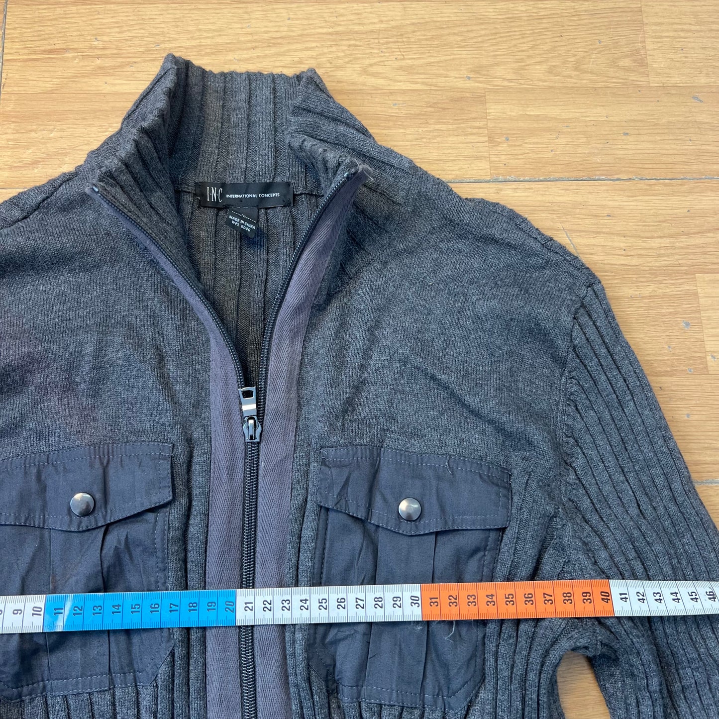 Pull zippé style grunge - International Concepts - Taille M