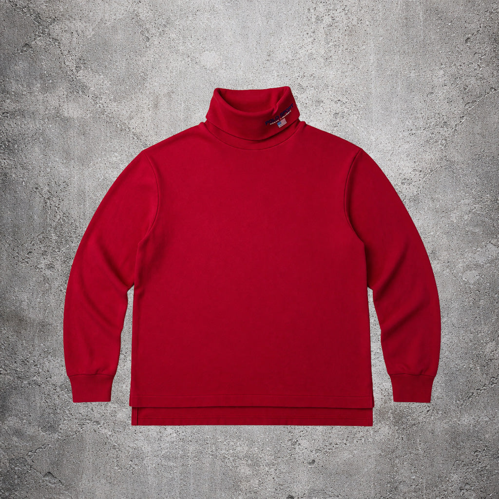 Pull col roulé rouge - Polo Sport Ralph Lauren - Taille L