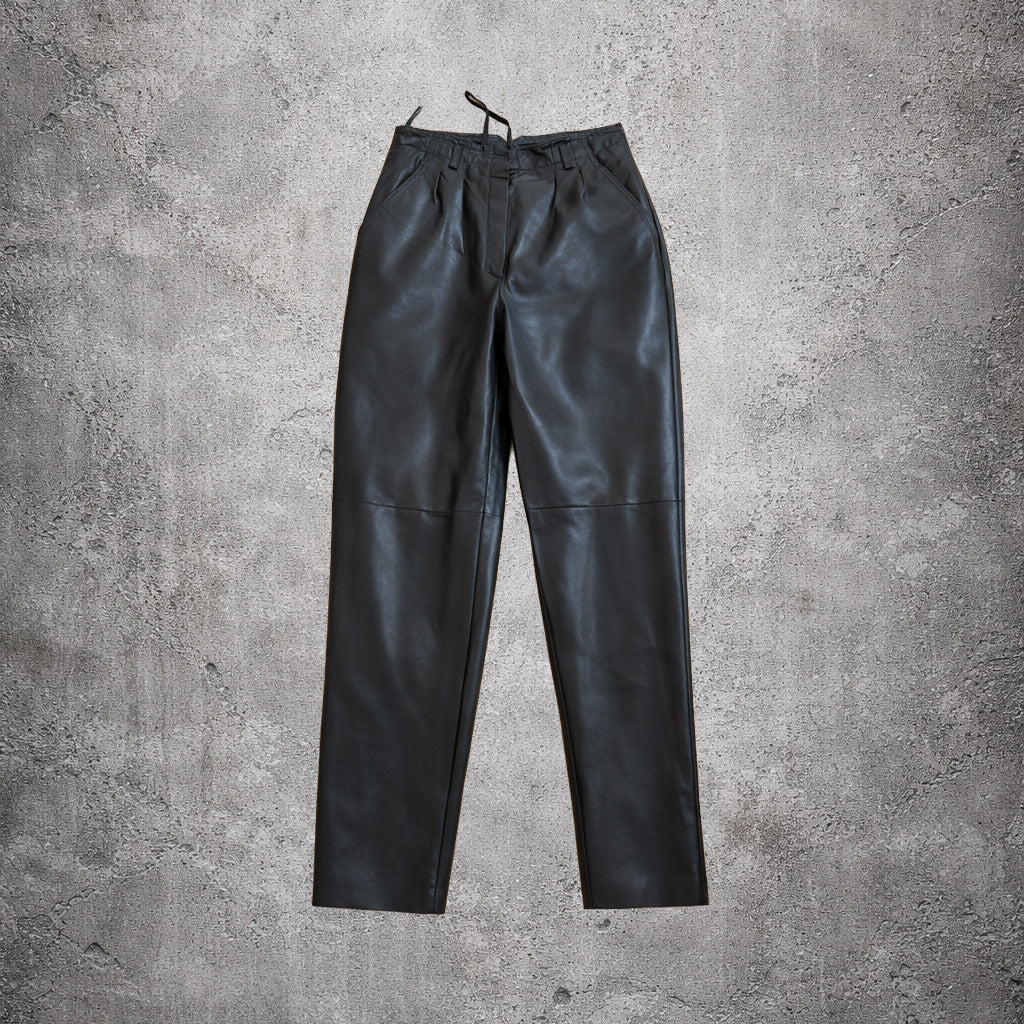Pantalon en cuir noir - Louis London - Taille 38
