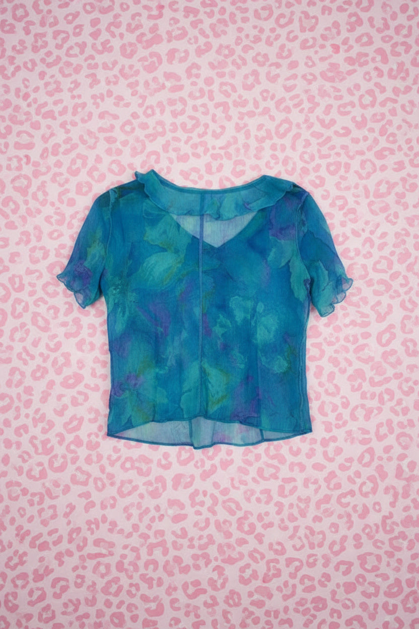 Top bleu en chiffon – BY SARLOTTE