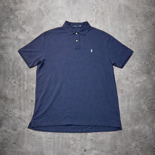 Polo bleu-gris - Ralph Lauren - Taille XXL