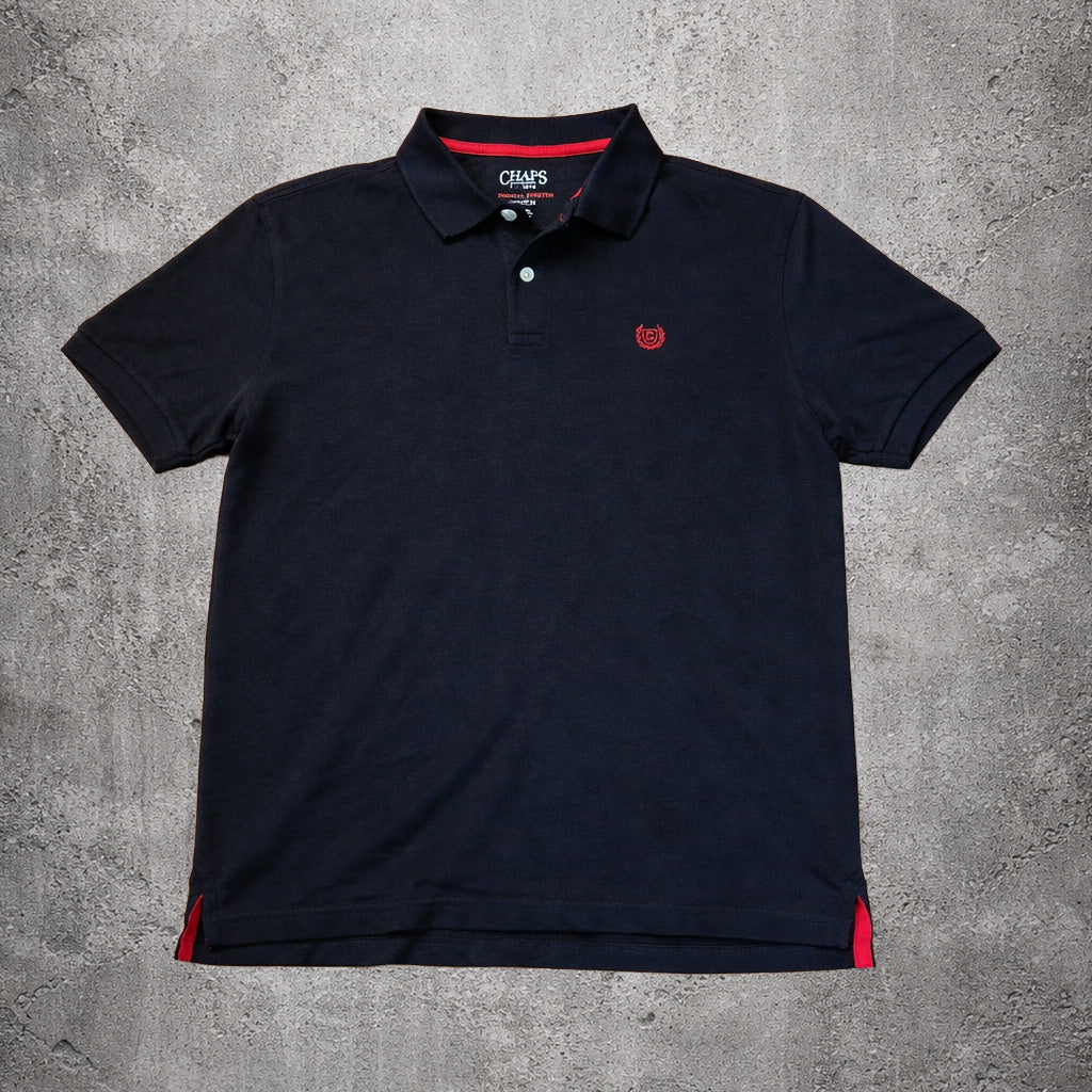 Polo noir avec détails rouges - Chaps - Taille S