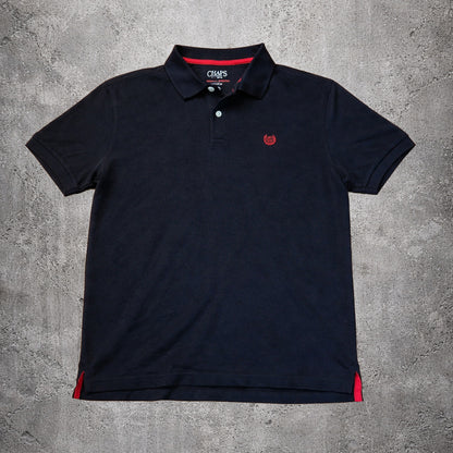 Polo noir avec détails rouges - Chaps - Taille S
