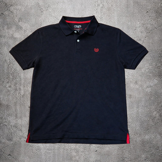 Polo noir avec détails rouges - Chaps - Taille S