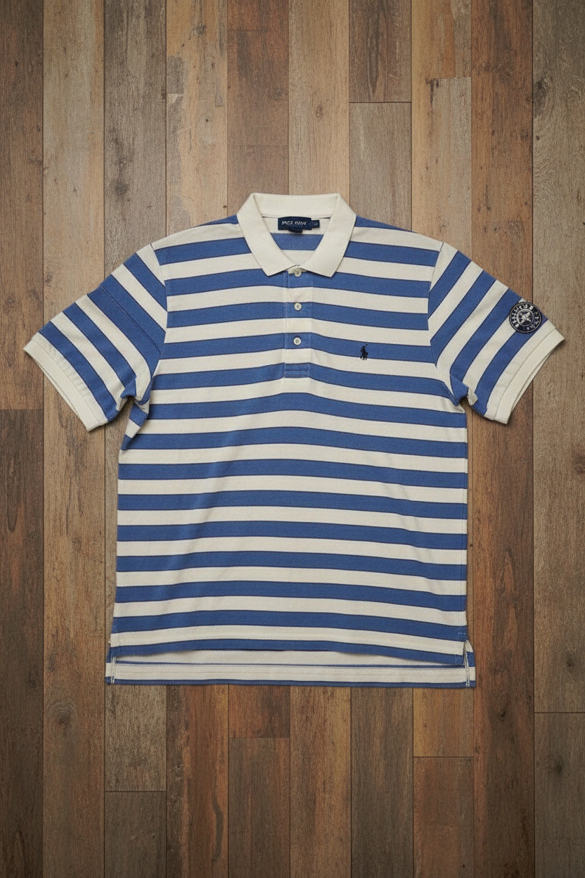 Polo bleu rayé blanc – SS.CARMEN