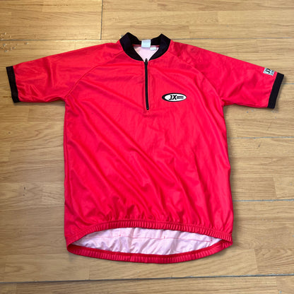 T-shirt de vélo rouge avec demi-zip - Taille L