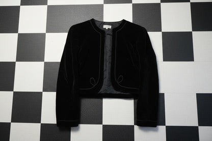 Veste courte noire brodée – BY SARAH LANG