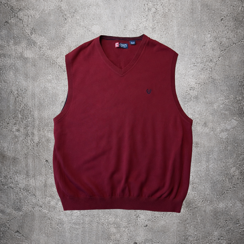 Pull sans manches bordeaux - Chaps - Taille XXL