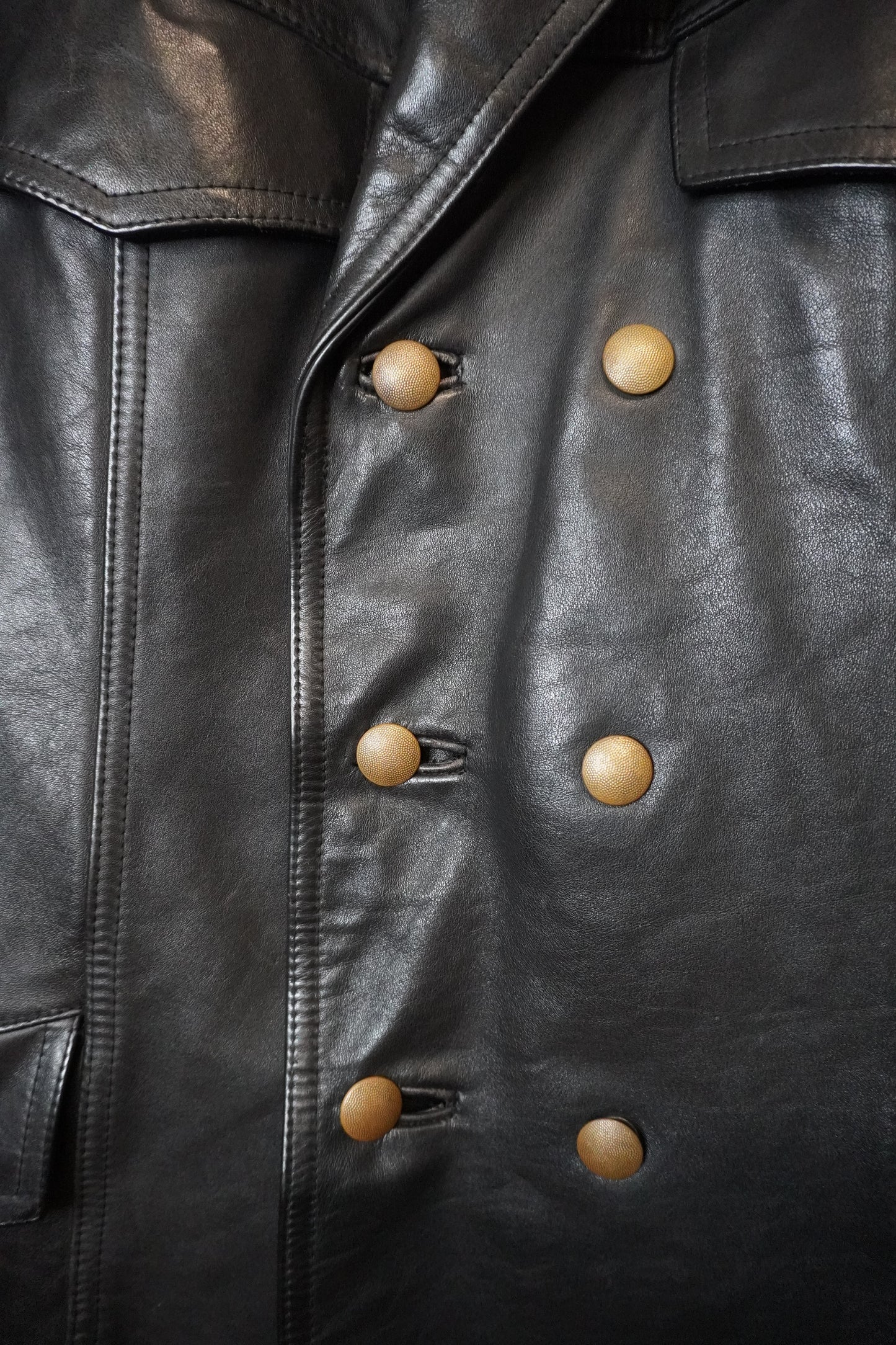 Manteau Long Cuir Véritable - by KER