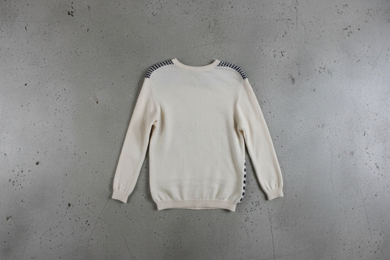 Pull bicolore bleu et blanc – by Zainab