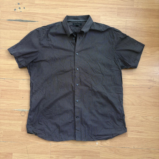 Chemise manches courtes noire et blanche - Banana Republic - Taille XL