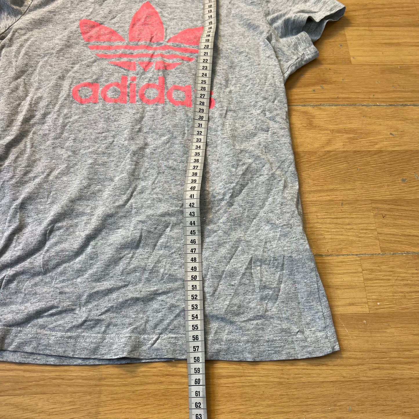 T-shirt femme gris et rose - Adidas - Taille M