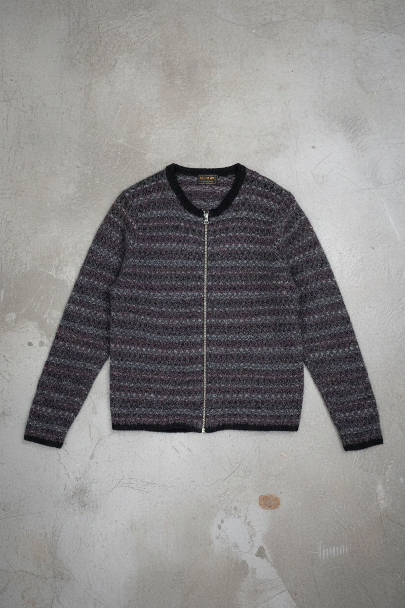 Pull gris foncé zippé – by Zainab