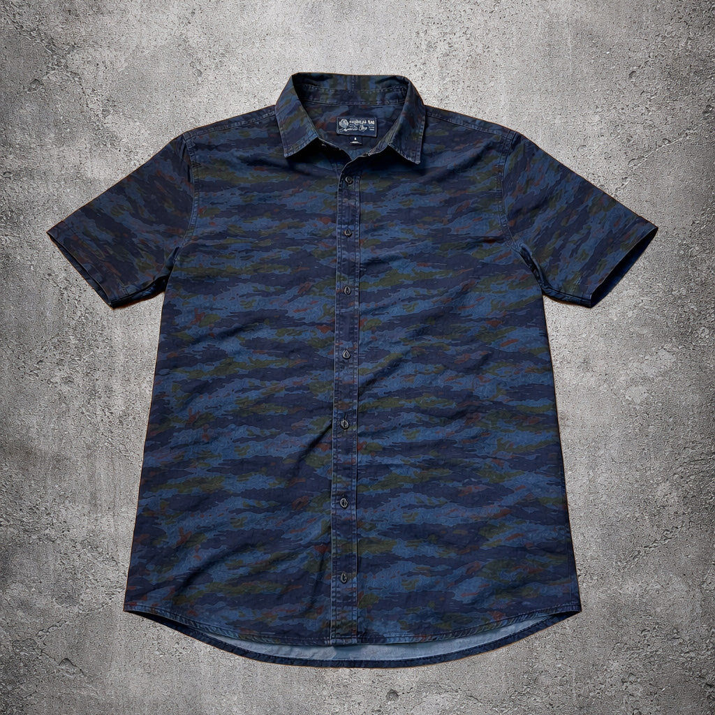 Chemise manches courtes denim camouflage - American Rag - Taille M