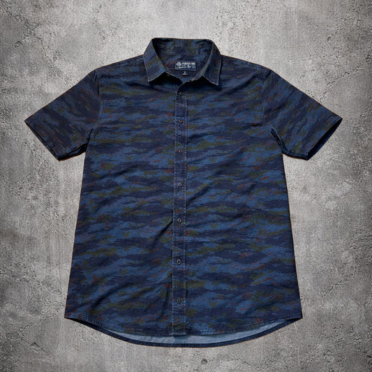 Chemise manches courtes denim camouflage - American Rag - Taille M