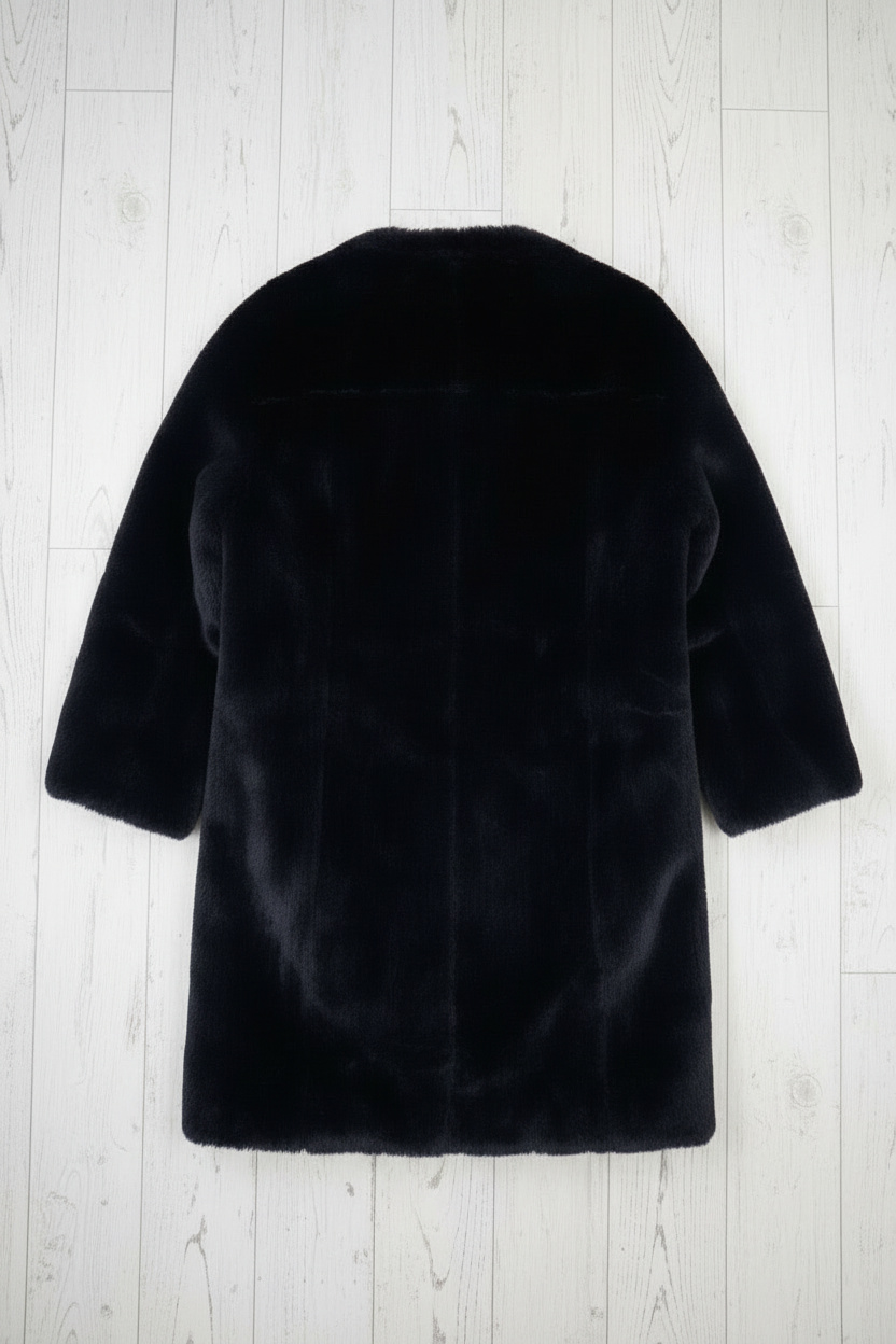 Deep Blue Signature Fur Coat – by BEATRICE