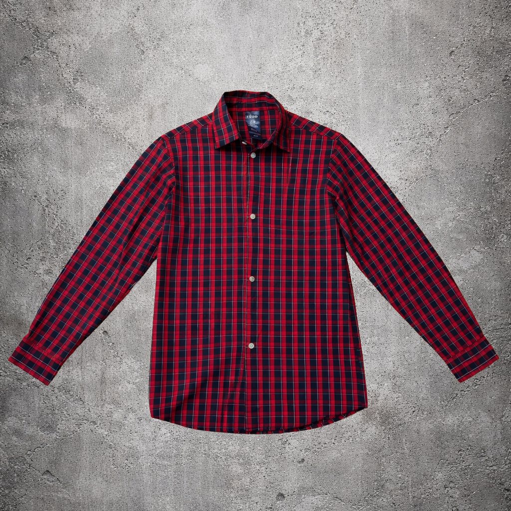 Chemise à carreaux rouges et noirs - Izod - Taille 14/16 ans