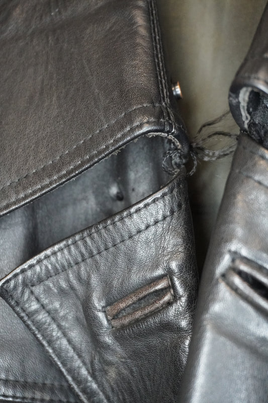 Manteau Long Cuir Véritable - by KER
