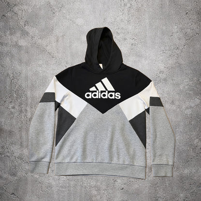 Sweat à capuche gris et noir - Adidas - Taille L